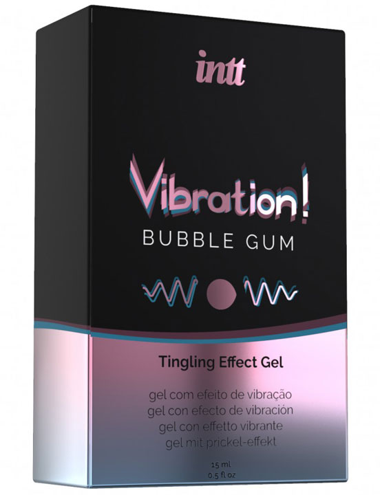 Жидкий интимный гель Vibration Bubble Gum с эффектом вибрации, 15 мл