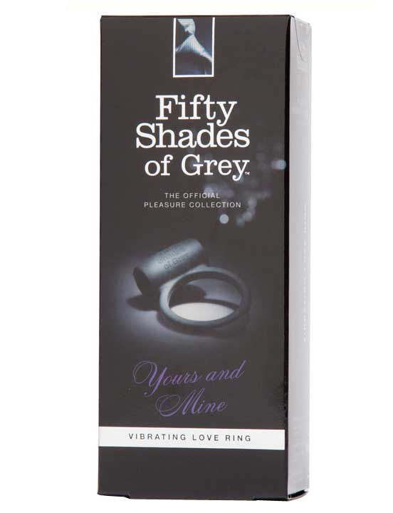 Эрекционное кольцо Fifty Shades of Grey Yours and Mine с вибрацией, силикон, чёрное