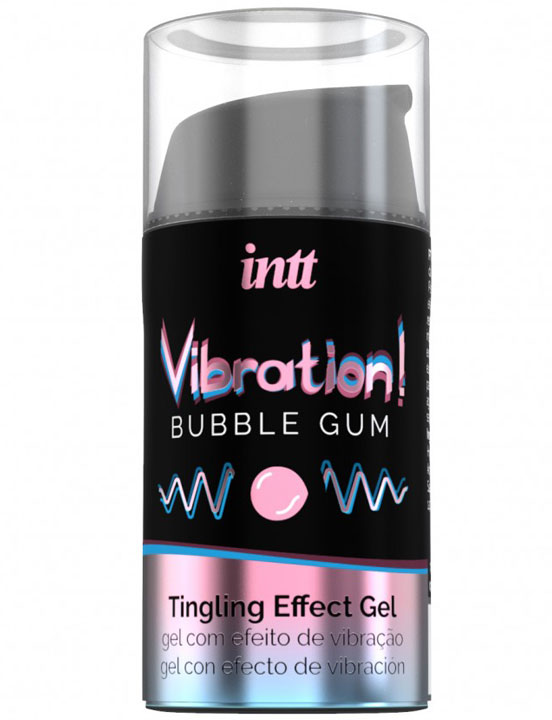 Жидкий интимный гель Vibration Bubble Gum с эффектом вибрации, 15 мл