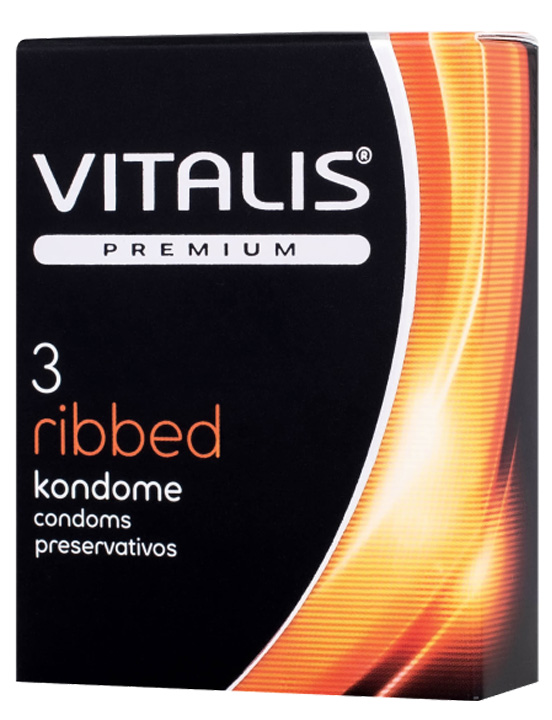 Презервативы VITALIS premium Ribbed ребристые, 3 шт.