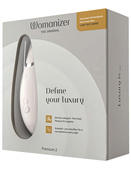 Стимулятор клитора Womanizer Premium 2, серый