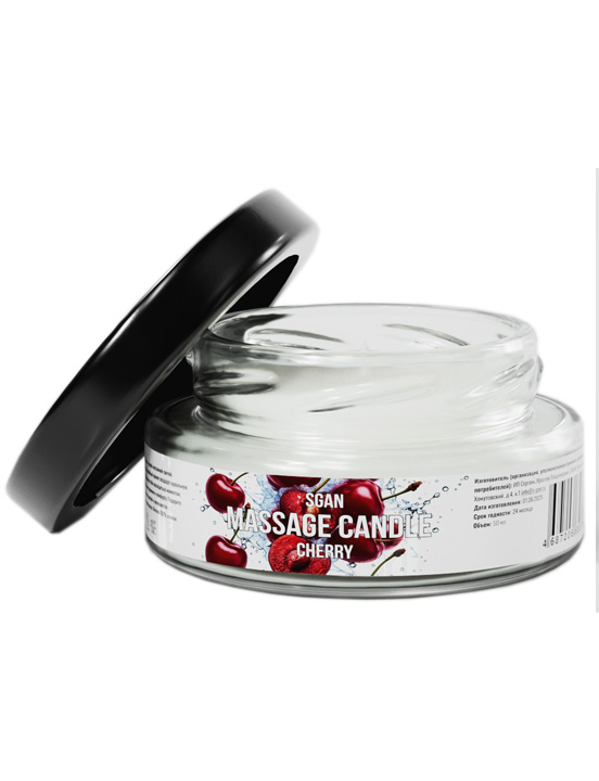 Свеча SGAN с кокосовым воском и эфирными маслами «Спелая вишня», 50 мл