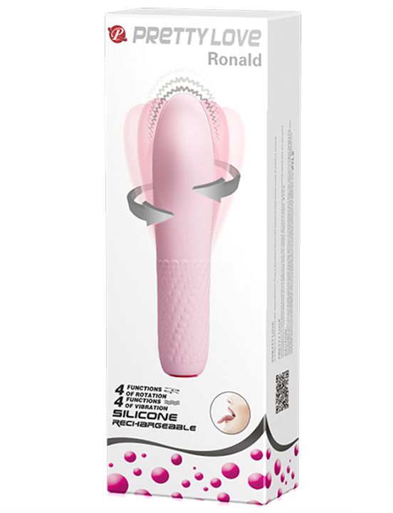 Вибратор-ротатор Burke, розовый, 36x160 мм