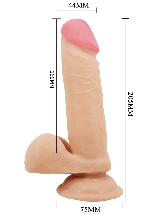 Фаллоимитатор Creel реалистичный с эффектом скользящей кожи, 44x205мм