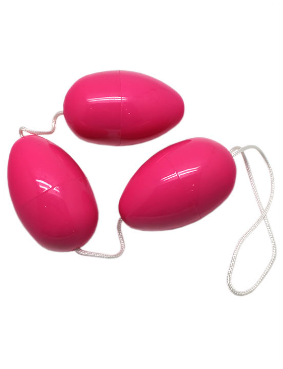 Шарики тройные, розовые, 35х55 мм