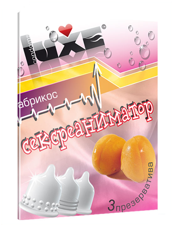 Презервативы LUXE TRIO «Сексреаниматор», абрикос, З шт.
