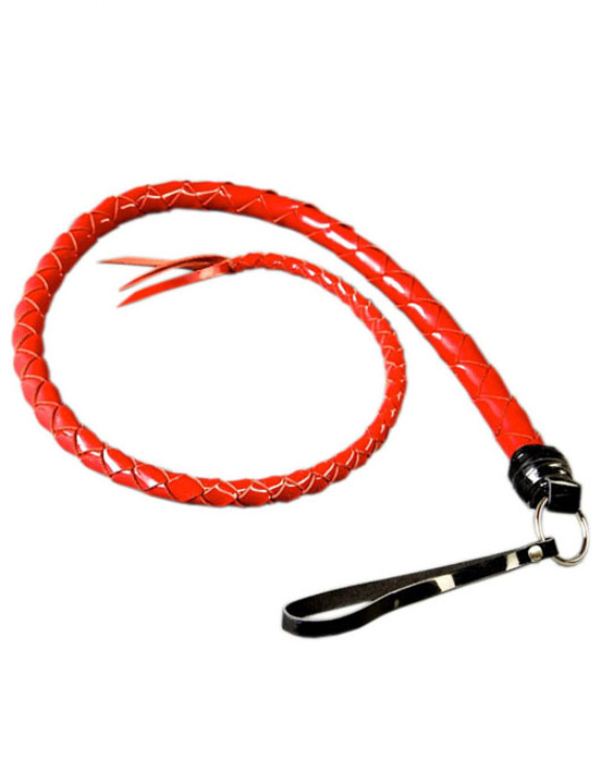 Плеть однохвостая, лакированная, красная, 640 мм