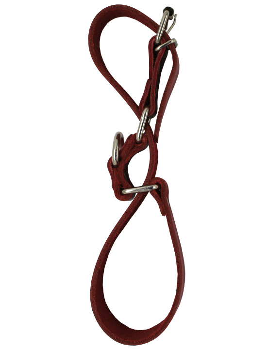 Наручи ременные с полукольцом, красный, размер универсальный