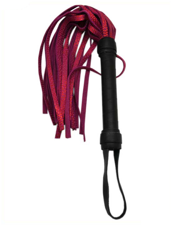 Флогер, цветной, кожа, 50 см