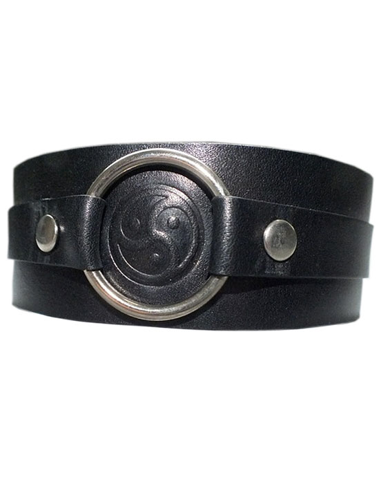 Ошейник с кольцом, чёрный, размер универсальный