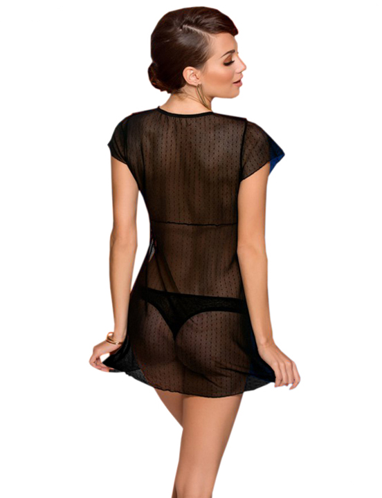 Платье Effi, короткий рукавчик, чёрное, XL/XXL