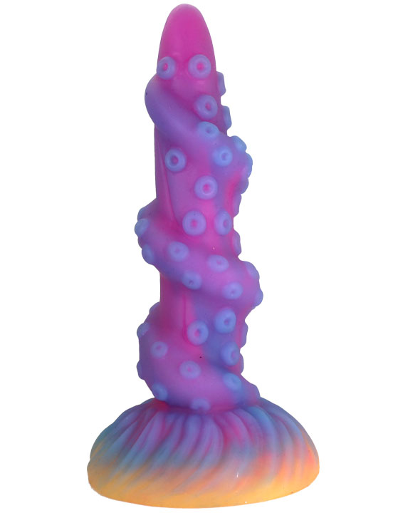 Фаллоимитатор Тентакли (щупальца осьминога) на присоске, цветной, 40x200 мм