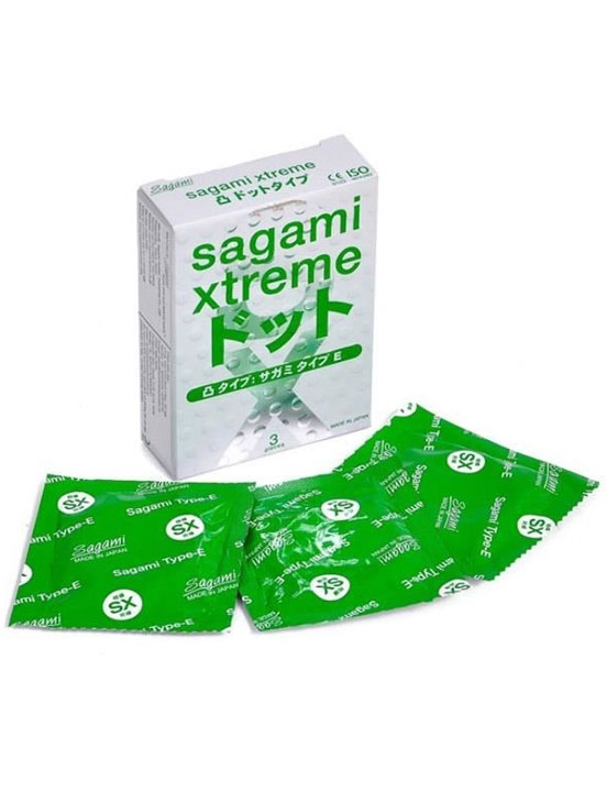 Презервативы Sagami Xtreme Type-E, тонкие, 3 шт.