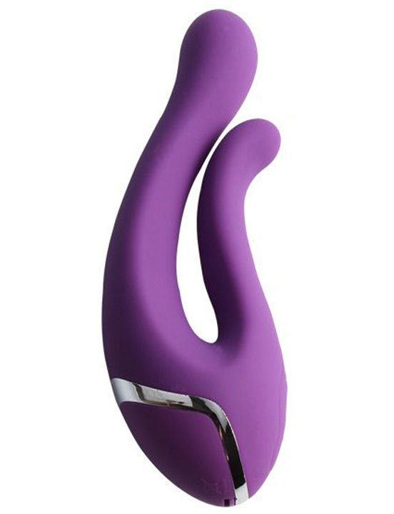 Вибромассажер Dual Kiss, анально-вагинальный, фиолетовый