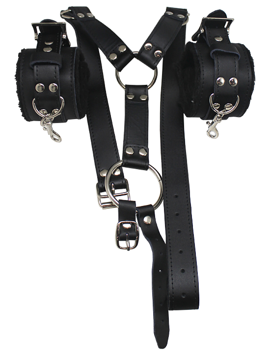 Фиксатор руки-талия-пенис, мужской, чёрный