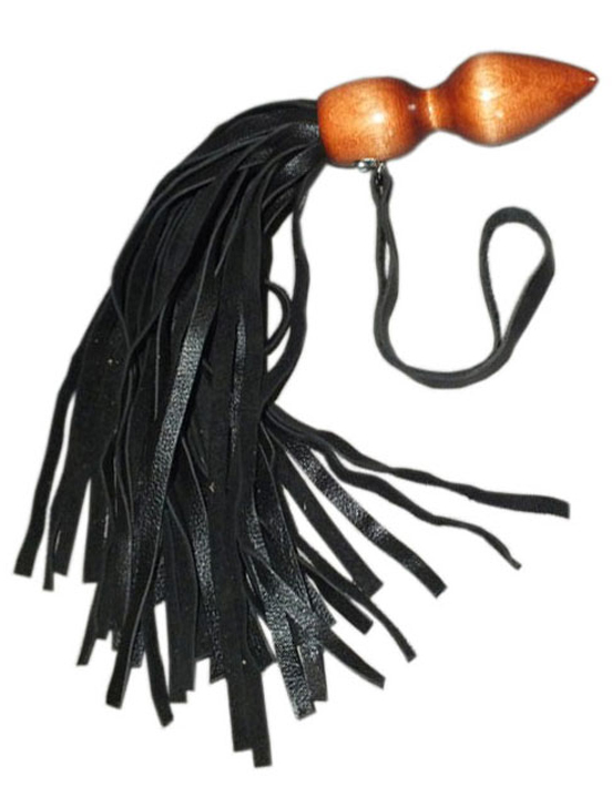 Флогер, ручка деревянная «малый конус», лакированный, чёрный