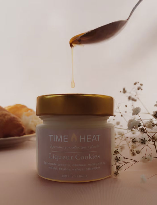 Ароматическая свеча в банке TIME HEAT «Liqueur Cookies», 100 мл