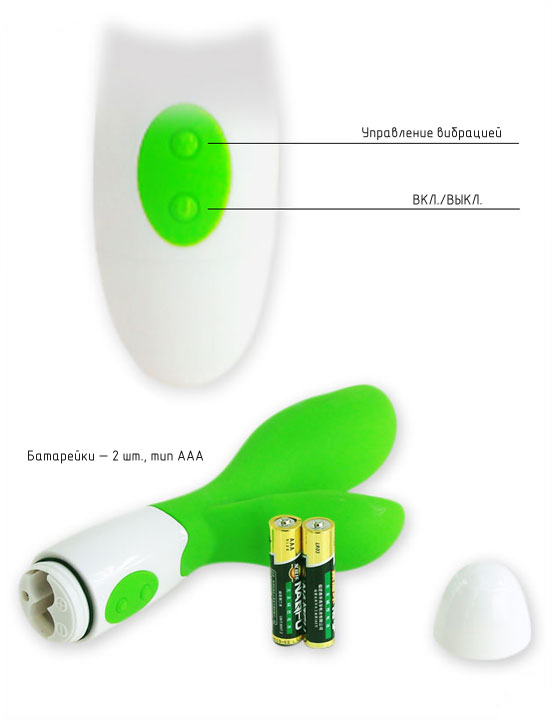 Вибратор Owen, 30 видов вибраций, зелёный, 38x200 мм