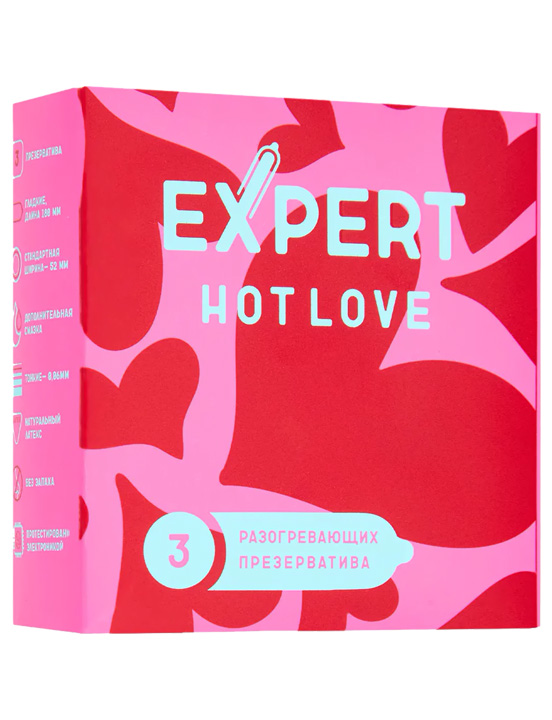 Презервативы Expert Hot Love ребристые с точками, 3 шт.