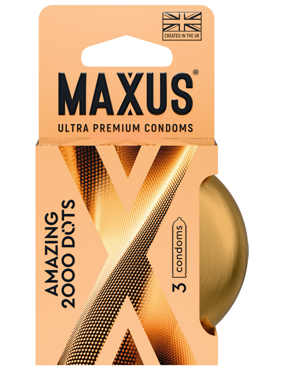 Презервативы MAXUS Amazing, точечные, 3 шт., ж/к