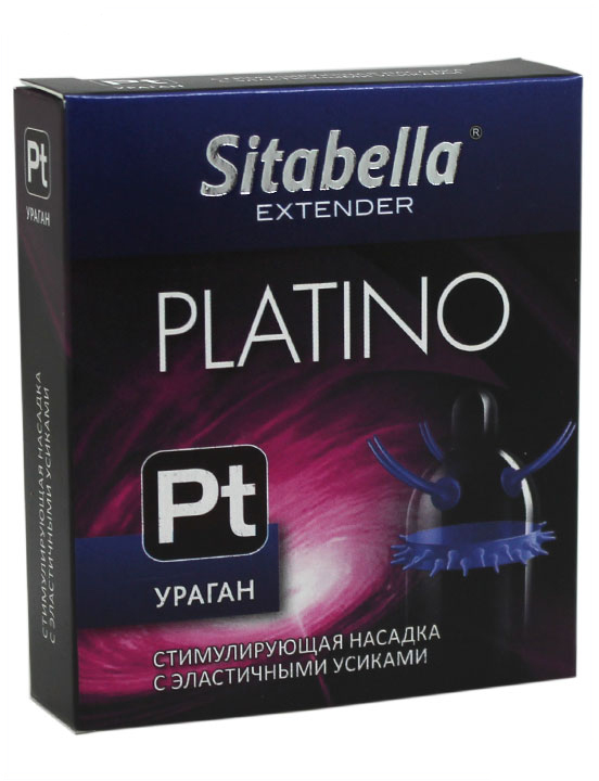 Насадка стимулирующая Extender Platino «Ураган» с эластичными усиками
