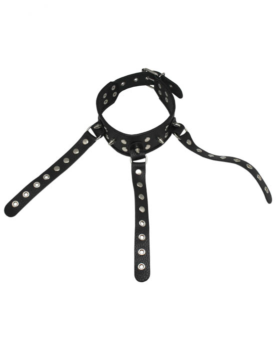 Ошейник-сбруя, чёрный