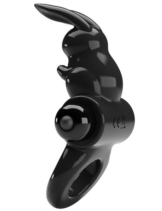 Виброкольцо зайчик, 10 режимов, TPR, d24x44 мм