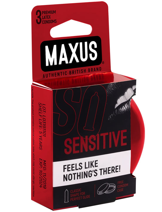 Презервативы MAXUS AIR Sensitive, ультратонкие, 3 шт.п/к