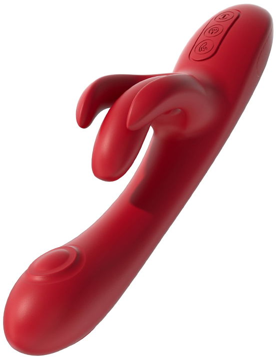 Инновационный вибратор кролик Trio Bliss, красный