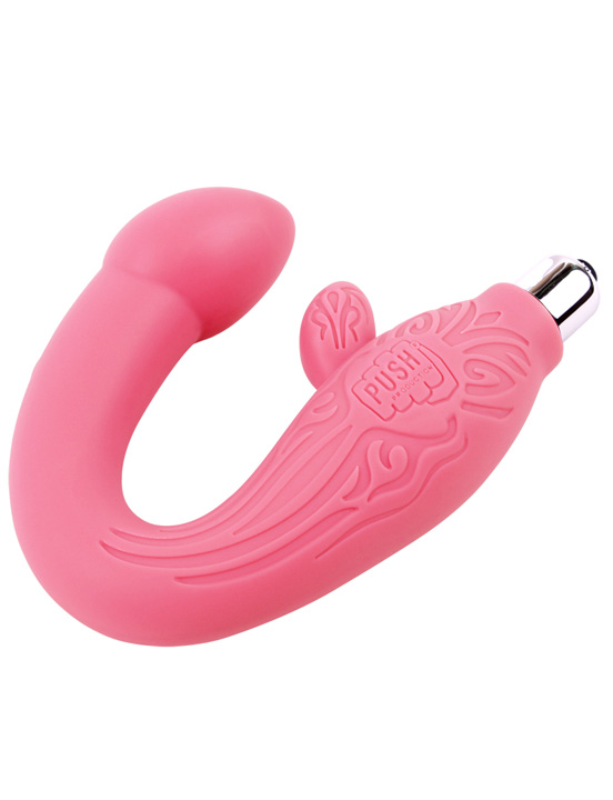Вибромассажёр для точки G и стимуляции клитора, розовый