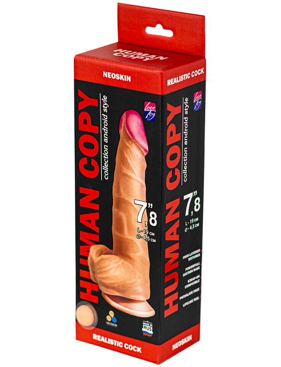 Фаллоимитатор HUMAN COPY, неоскин, 50x205 мм