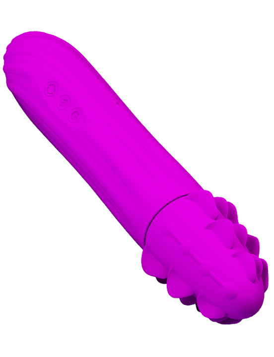 Вибратор AARON с вращающейся головкой, силикон, фиолетовый