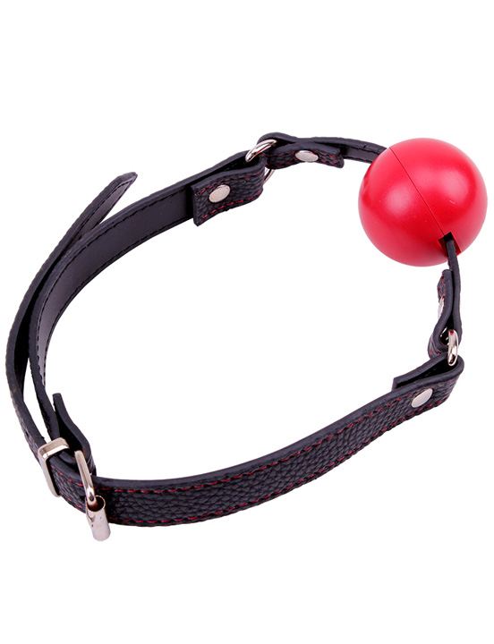 Кляп Red Ball Gag, пластик, красно-чёрный