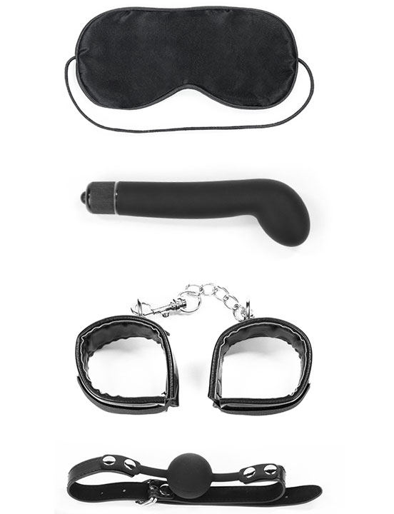 Набор Deluxe Bondage Kit для игр (маска, кляп, наручники, вибратор)