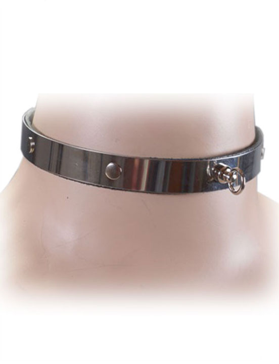 Ошейник с кольцами, металлический, ширина 15 мм, размер универсальный