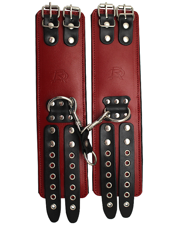 Наручники широкие, на мягкой подкладке, красные, размер универсальный