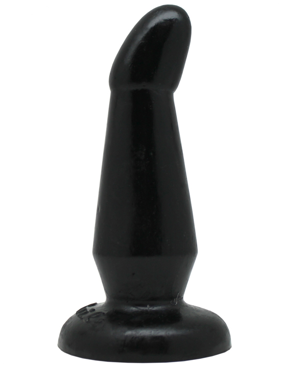 Анальная пробка изогнутая, чёрная, 35x120 мм