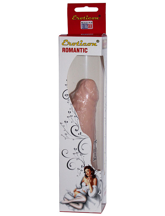 Фаллоимитатор Eroticon Romantic, гнущийся, модерн ультраскин, 38x185 мм