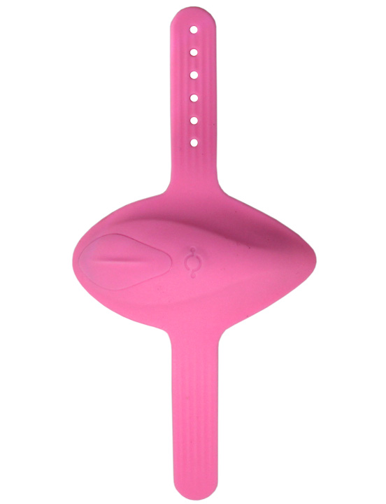 Миниатюрный вибратор в трусики с приложением, розовый