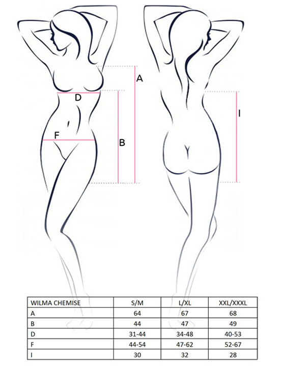 Комбинация Wilma White, белая, S/M
