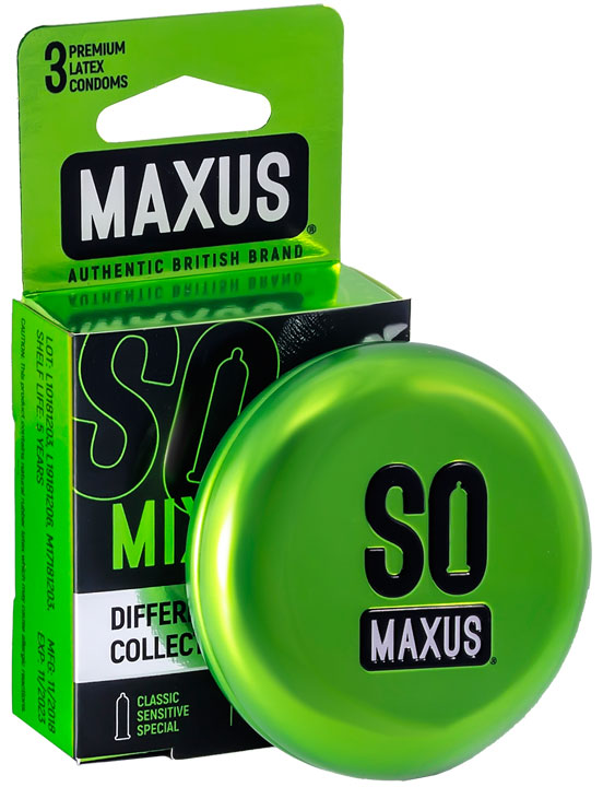 Презервативы MAXUS Mixed, набор, 3 шт., ж/к