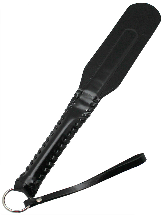 Хлопушка узкая, лакированная, чёрная