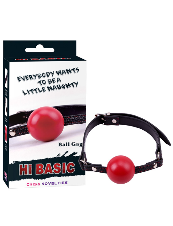 Кляп Red Ball Gag, пластик, красно-чёрный