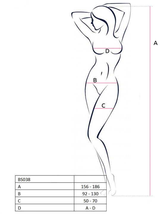 Боди с чулками, классический, чёрный, размер OS