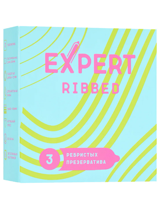 Презервативы Expert Ribbed, 3 шт.