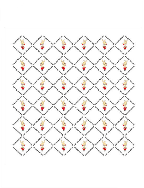 Платок Fuck erotic Adult Area, белый, шармус, 60х60 см