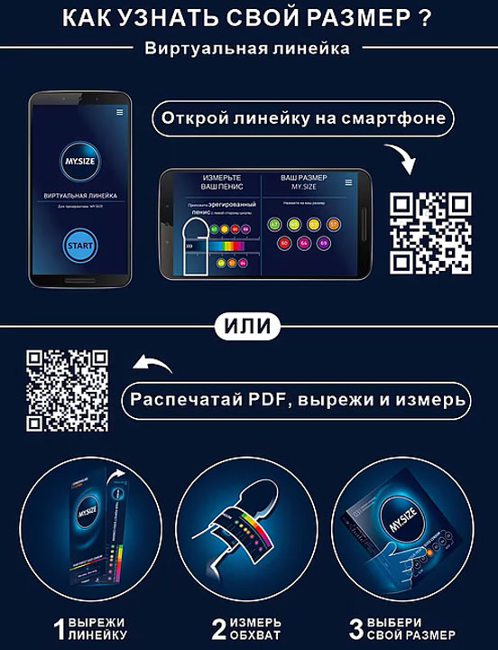 Презервативы MY.SIZE 47 размер, 3 шт.