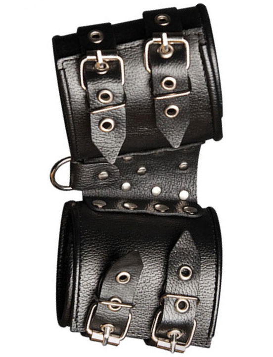 Манжеты фиксирующие, чёрные, размер универсальный