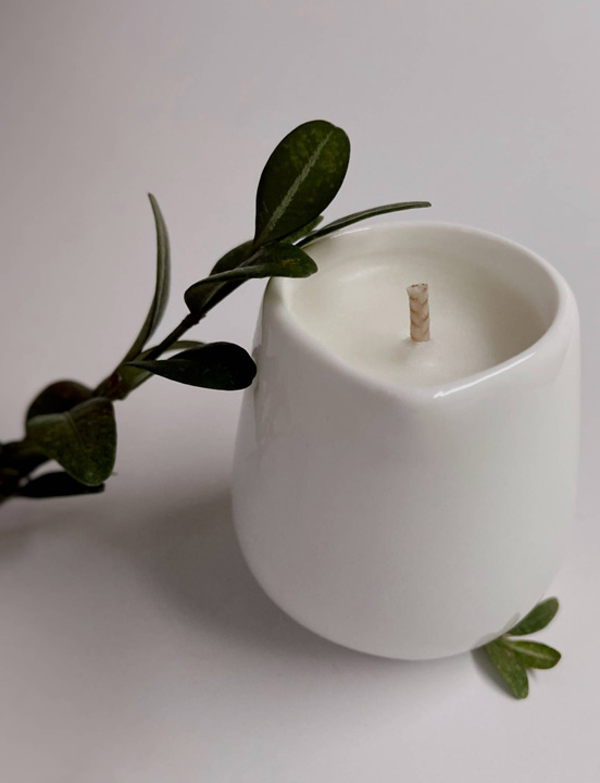 Массажная свеча в молочнике TIME HEAT «Табак и Зеленый чай», 45 мл