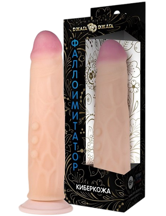 Фаллоимитатор с присоской, телесный, 40x210 мм